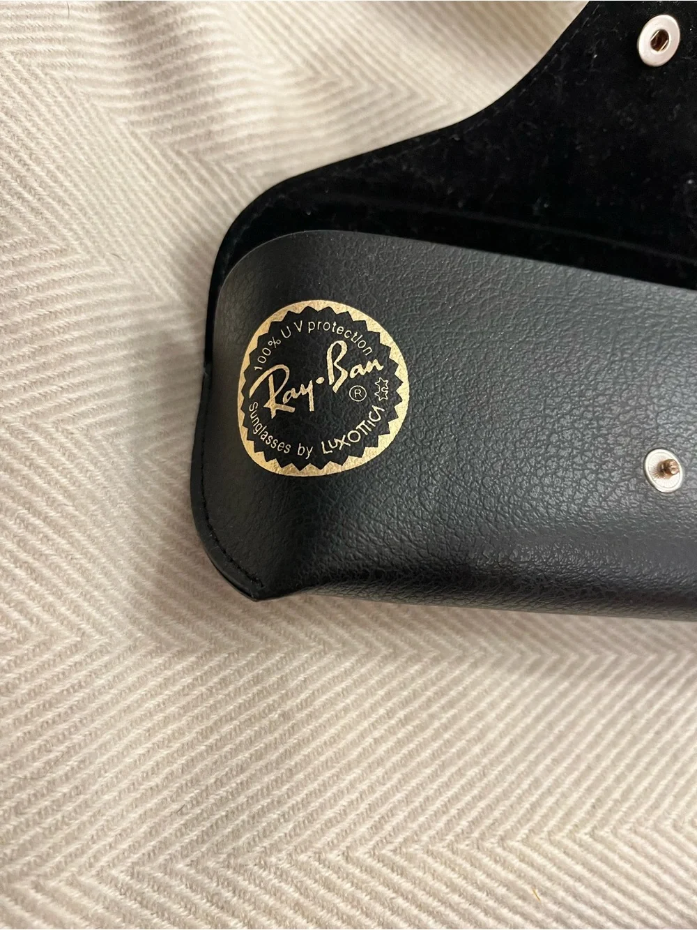 Ray-Ban Black Leather Snap Soft Case for Sunglasses & Glasses **case only***